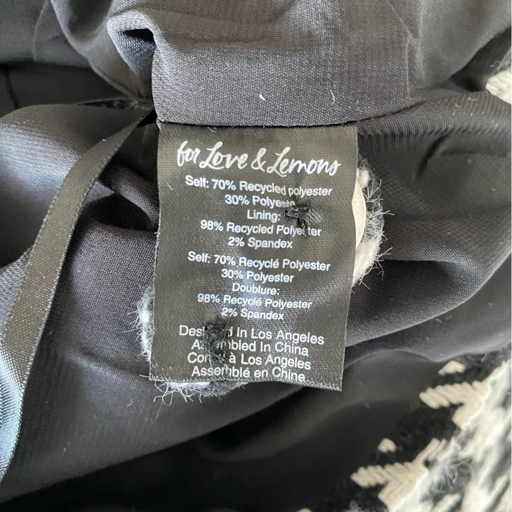 $207 NWT Black For Love & Lemons “Bonnie” Cropped Blazer Sz S Small - Picture 10 of 10